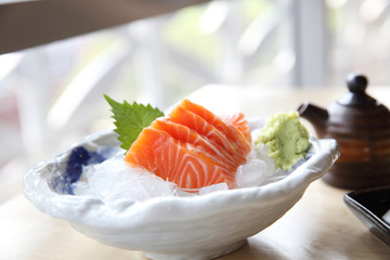 salmon sashimi