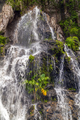Mountain waterfalls in tropical forest