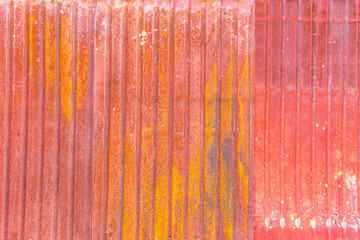 rust on the old zinc plate