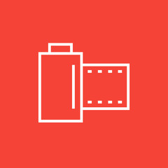 Camera roll line icon.