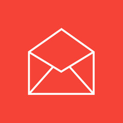 Envelope line icon.