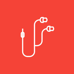Earphone line icon.