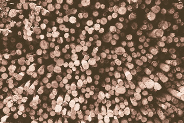 Pile of firewood, Vintage effect