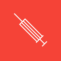 Syringe line icon.