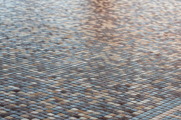 Texture of indoor colored tiles.