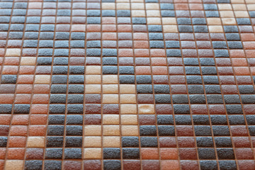 Texture of indoor colored tiles.