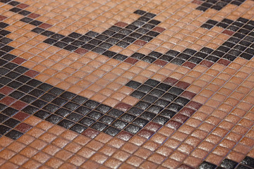 Texture of indoor colored tiles.