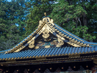Fototapeta na wymiar Carved figure in Nikko