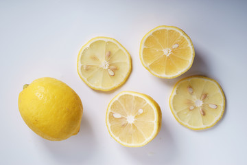 citrus fruits slices. lemon