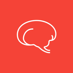 Brain line icon.
