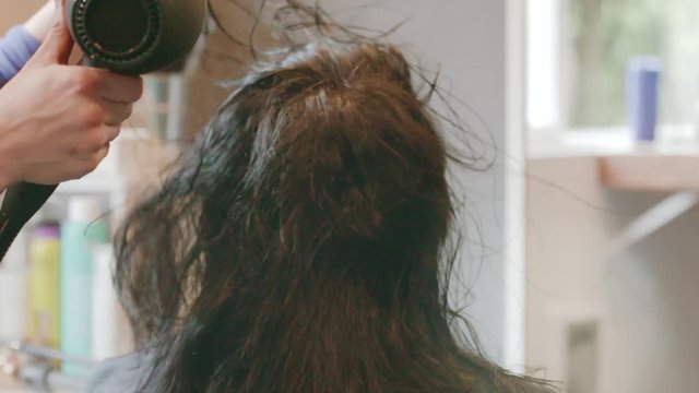 Blow Drying Hair in Slow Motion
