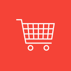 Shopping cart line icon.