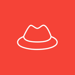 Classic hat line icon.