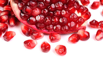 pomegranate sliced close-up image as background