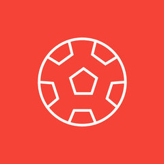 Soccer ball line icon.