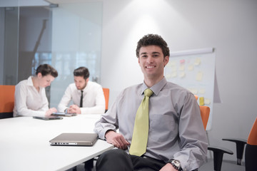 portrait of young business man at modern office