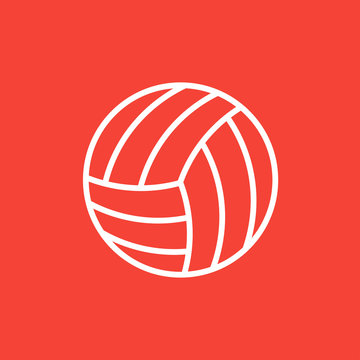 Volleyball ball line icon.