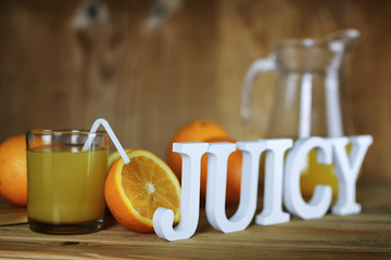 orange juice glass slice