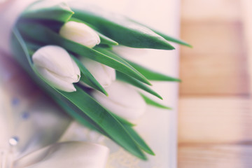 white tulip lace wedding