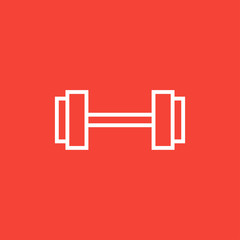 Dumbbell line icon.