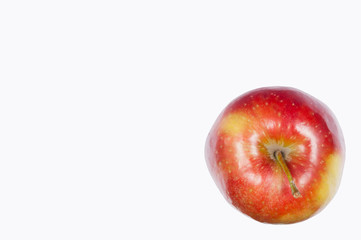 fresh apple lying on a white background