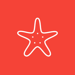 Starfish line icon.