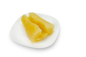 cassava or tapiopca in syrup,Thai Dessert,clipping path