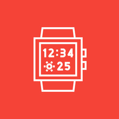 Smartwatch line icon.