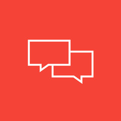 Speech squares line icon.