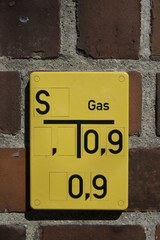 Schieberschild f&uuml;r Gas