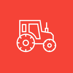 Tractor line icon.