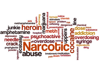 Narcotic, word cloud concept 2