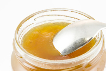 marmeladenglas mit löffel
