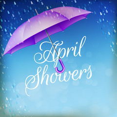 Umbrella in the rain. EPS 10 - 107823364