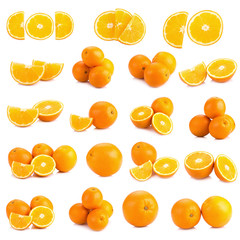 Ripe orange isolated on white background