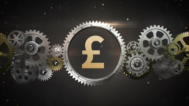 Connecting Gear wheels, and make pound money currency sign(included alpha)