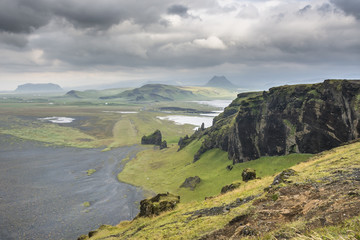 Fototapeta premium Icelandic landscape. Mountains. South Iceland. August.