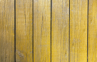 Grungy yellow wooden wall texture.