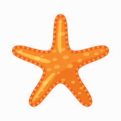 Starfish icon, cartoon style