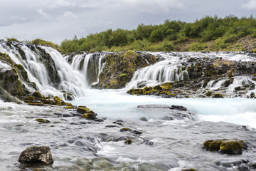 Fototapeta premium Beautiful Bruarfoss waterfall in Iceland.