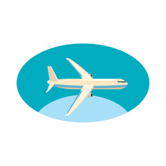 Cargo plane icon, cartoon style