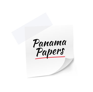 Panama Papers Stick Note Vector Illustration