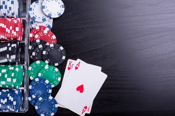 Obraz premium Poker chips for casino game