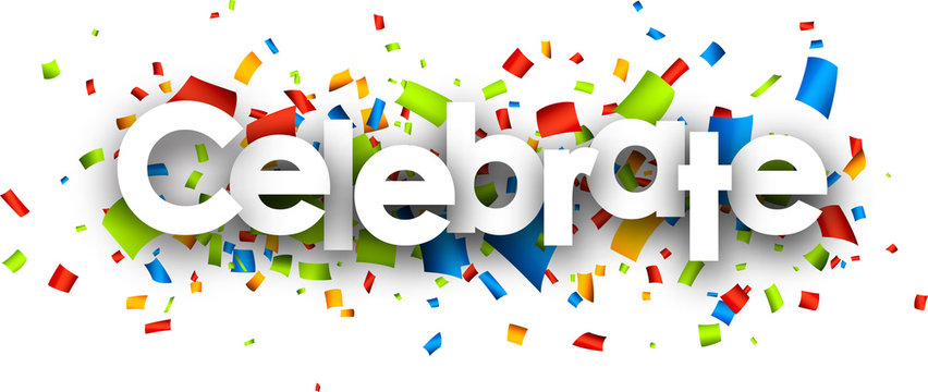 Celebrate paper banner.