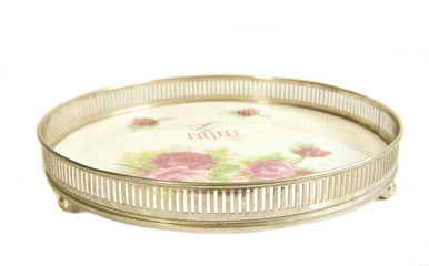 Antique silverware in isolate white background