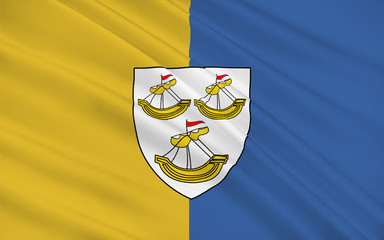 Flag of County Clare is a county in Ireland