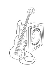 Bass and Amplifier illustration.