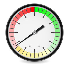 Measuring gauge. Universal colored dial