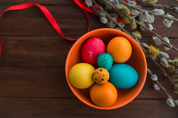 Easter eggs and willow tree