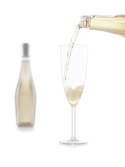 Hugo Glas und Flasche